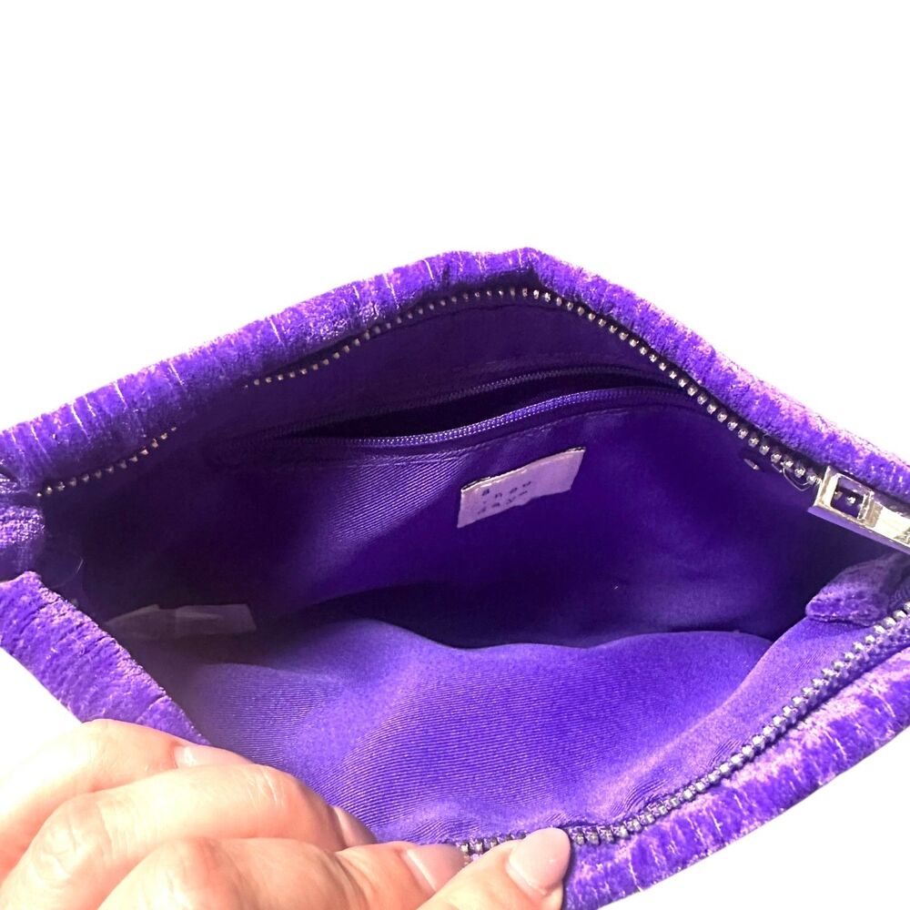 A NEW‎ DAY Velvet Handbag Chain Purple - Picture 3 of 6